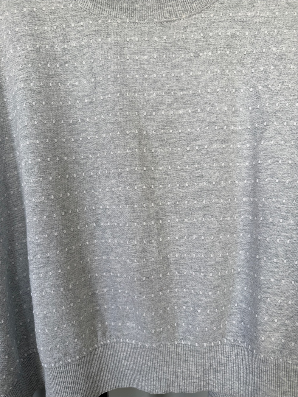 aerie Light Gray Crewneck Sweatshirt, gray sweater, aerie long sleeve top - Picture 3 of 8